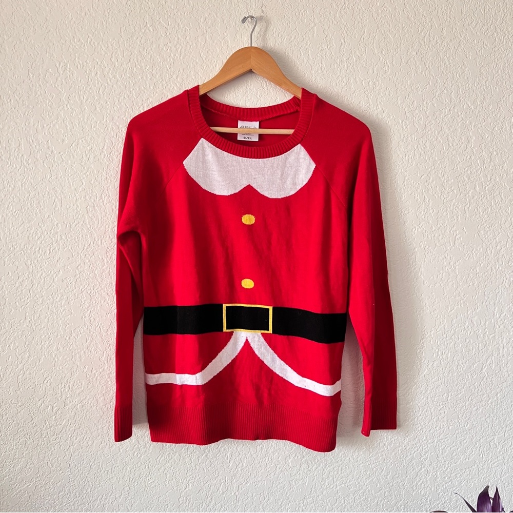 Santa Clause Christmas Holiday Sweater Size Large